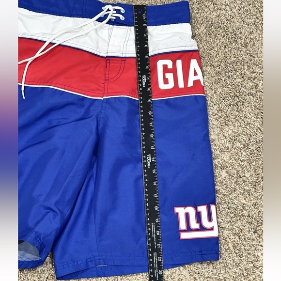 NFL Team Apparel New York Giants Swim Lounge Board Shorts Trunk Embroidered Sz L - Picture 4 of 8
